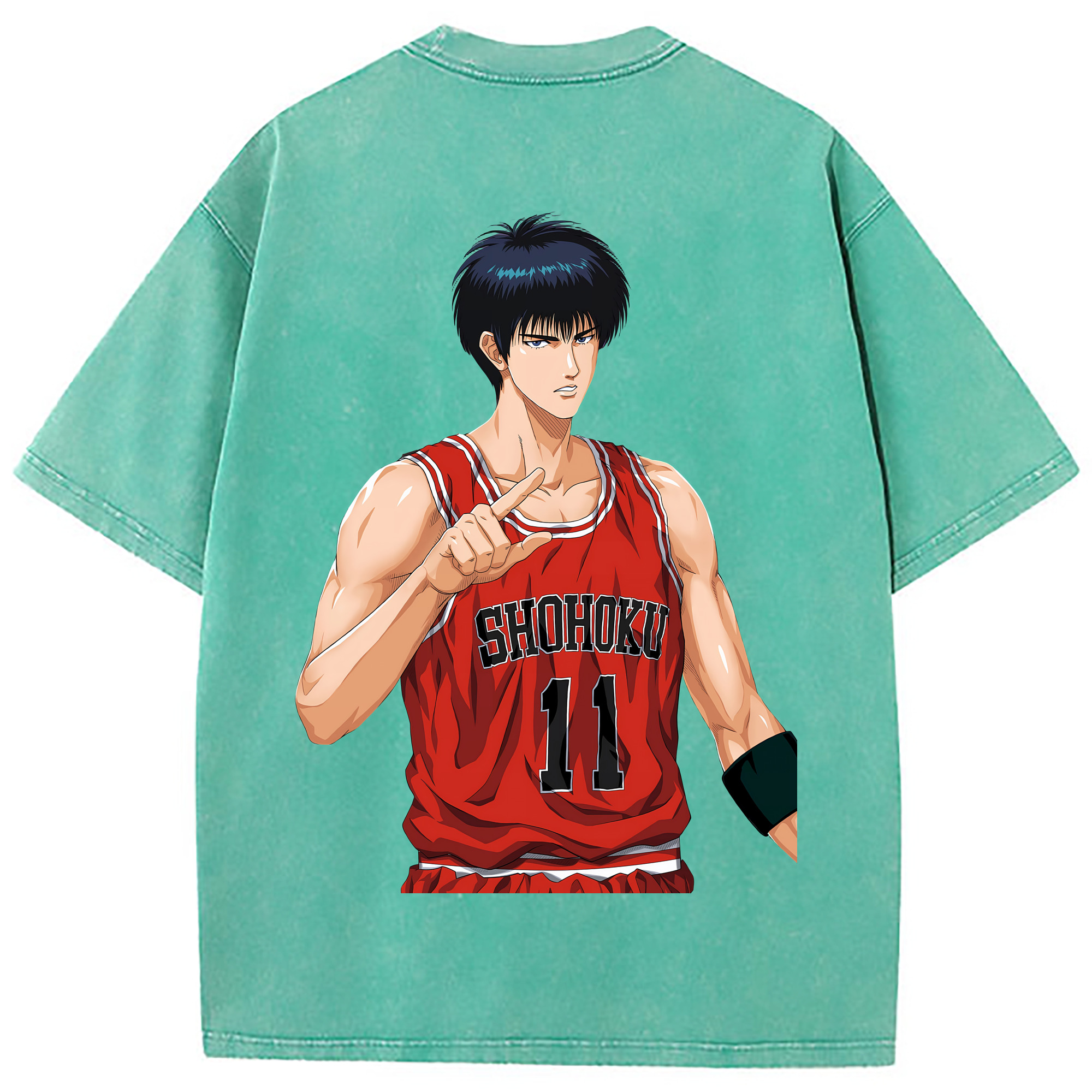 （画像用） SLAM DUNK／スラムダンク 綿100% ヴィンテージ風 半袖Tシャツ（背面プリント）
